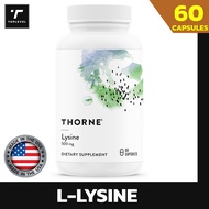 THORNE - Lysine - 60 Capsules กรดอะมิโนแอล-ไลซีน เสริมสร้างผิว และกระดูกให้แข็งแรง - ส่งเสริมการสร้