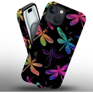 CARLOCA Compatible with iPhone 14 Case,Colorful Dragonfly Case for iPhone 14 Case Soft TPU + Hard PC