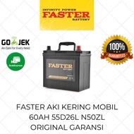 Aki Kering Mobil KIA CARNIVAL BENSIN INNOVA DIESEL FORTUNER PAJERO HARRIER 60AH Faster N50ZL 55D26L