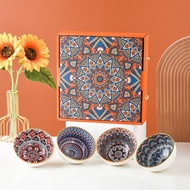 Bohemian Style Rice Bowl Porcelain Bowl Ceramic Bowl Mangkuk Keramik Soup Bowl Doorgift Wedding Gift