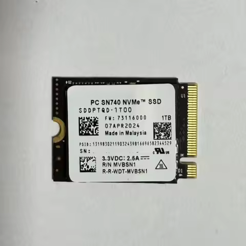 NEW SN740 256G 512GB 1T 2T SSD M.2 2230 Gen4 PCIe 4.0 X4 NVMe for Steam Deck Microsoft Surface ProX 