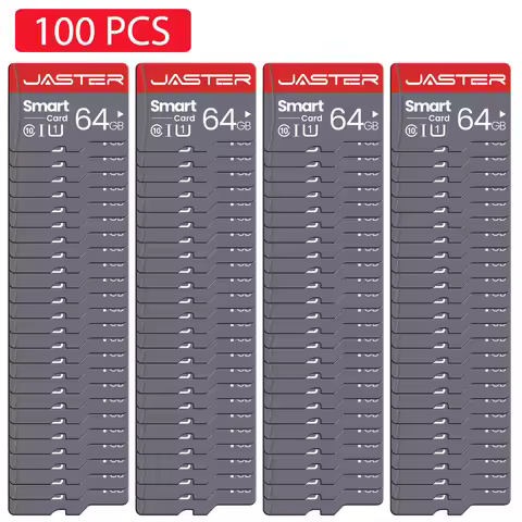 JASTER 100PCS LOT High Speed Memory Card 128GB Actual Capacity SD Card 64GB Gray TF Card 32GB Class 