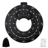 Acrylic Circle of Fifths Chord Melody Wheel for Musicians Songwriting with Solid Wood Stand Holder, 