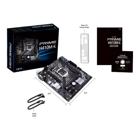 Prime H410M-K 10th Intel CPU Gaming Motherboard LGA1200 Computer PC with DDR4 Memory Dual Channel fo