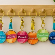 Custom acrylic keychain, custom keychain, customized keychain, keychain custom name, keychain nama, 