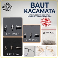 Precision Small Eyeglass Screws and Bolts - Universal Eyeglass Frame & Nosepad Hinge Replacement Bol