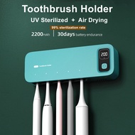 UV Sanitizer Toothbrush Holder Wall Mount UV Toothbrush Sterilizer With Drying Anti-Mold Antibacteri
