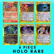 6 Pcs / Set Gyarados Ho oh Kingdra nidoking tyranitar Latias Star Deoxys Gred SV Vintage Pokemon car