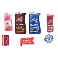 ⭐🎁✅100% Mannol Germany 5W40/5W30/10W40 Fully Synthetic Engine Oil 1 Litre Mannol G12+ Pink-Red Radia