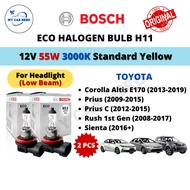 BOSCH Eco H11 Halogen Low Beam Headlamp Bulb 12V 55W H11 Bulb Toyota Corolla Altis E170 / Prius, Pri