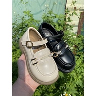 Classic round toe PU doll shoes with chain buckle for girls - moca shoes - lovely style for babies, 