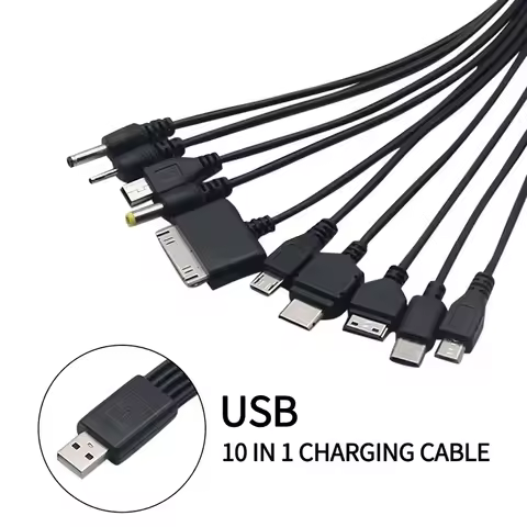 Universal Multi Pin Charger Cable 10 In1 Multifunction USB Adapter Data Transfer Wire Cord For Nokia