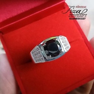 cincin lelaki permata hitam silver 925, cincin lelaki batu hitam perak 925, silver 925 men ring black zircon