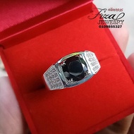 cincin lelaki permata hitam silver 925, cincin lelaki batu hitam perak 925, silver 925 men ring blac
