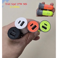 Genuine MS 27W 2-Port Fast Charger (Type C Max 18W; USB Max 12W)