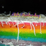 rainbow cake new kode 887 - 20 x 20 coklat messes