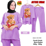 SR 000113 Setelan Wanita Dewasa Cewek Bear SETCEL Baju OneSet ABG dewasa SLEBEW cetak DTF Piyama