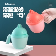 Bunny Cartoon Thickened Baby Shampoo Cup Shower Sprinkler Children Newborn Baby with Lid Bath Scoop 