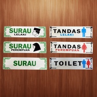 Tanda Surau Tanda Tandas Acrylic Signage Surau Lelaki Perumpuan Tandas Toilet Signage Printing