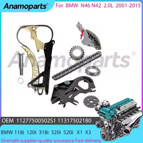 Engine Timing Chain Kit Oil Pump Drive Chain Kit For 2001-2015 BMW 118i 120i 318i 320i 316i 520i N42