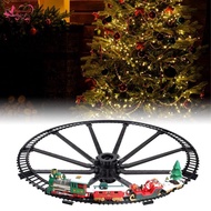 [Abbraccia] Christmas Train Set, Electric Train with Sound Light, Xmas Electric Train with Rails
