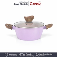 Cypruz Colorful Marble Casserole Pan Non-Stick Pan + Lid 20cm