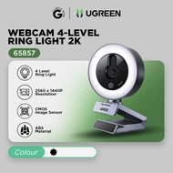 UGREEN Webcam 2K with 4-Level Ring Light Auto focus QHD Resolution Lens Cover 65857