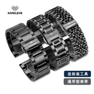 888 [New Arrivals] Han Ai Stainless Steel Strap Solid Steel Strap 20 22mm Men's Watch Chain Accessor