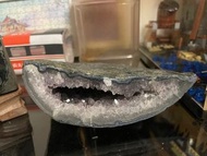 紫水晶 水晶簇 錢袋子 開口笑 擺設