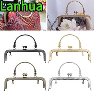 LANHUA Purse Frame Kiss Clasp, Vintage 20CM Purse Clasp Frame,  Metal Purse Frame Bag Making