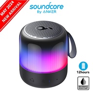 Soundcore by Anker Glow Mini Portable Speaker Bluetooth Speaker 360° Sound Light Show 12H Battery Customizable EQ Light