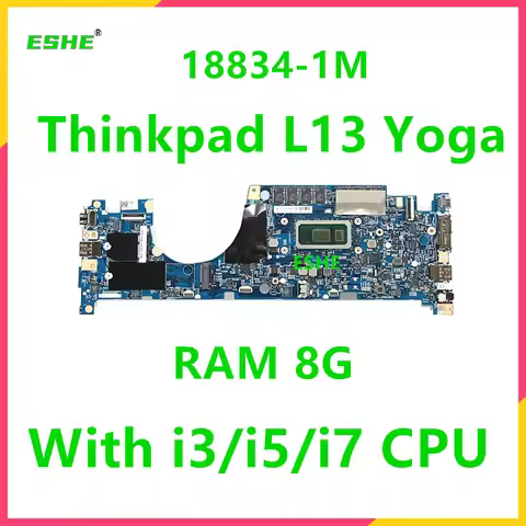 18834-1M For Lenovo ThinkPad L13 Yoga X13 Laptop Motherboard 5B20W63673 5B20W77261 5B20W77257 With I