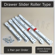 1 Pair Drawer Slider Roller Type