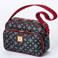 日本 CHRISTIAN OLIVIER PARIS 酒紅拼啡色帆布 雜誌附錄 斜咩袋