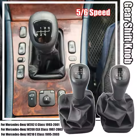 For Mercedes Benz W202 C Class S202 W208 C208 CLK W210 E Premium Quality 5/6 Speed Gear Shift Knob L