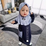 Newborn baby girl Gamis 0-6 months 8-18 months free premium hijab set Muslim baby girl clothes Musli