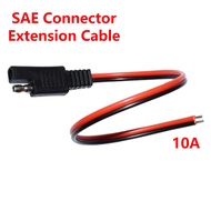 1Pc/2Pcs 25cm 10A SAE Connector Power Automotive Extension Cable Solar Battery Plug Wire 18AWG for M