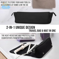 [LI] 2-in-1 Hair Tools Travel Bag For Flat Irons, Straighteners, Curling Iron, And Haircare Accessor