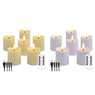 P.K.YO-LED Candles Flickering Flameless CandlesRechargeable Candle Real Wax Candles with Remote Cont