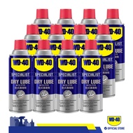 (BUNDLE OF 12) WD40 Dry Lube with PTFE 360ml - Quick drying lubricating spray, dirt & dust resistant