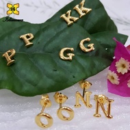 ISTIMEWA 916 Gold Alphabet Earrings~ Anting-Anting Huruf Emas 916