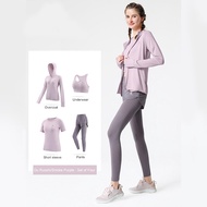 เสื้อยืดและกางเกงชุดกีฬา4ชิ้นของผู้หญิง Camel