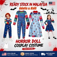 【Local Ready Stock Fast Delivery】 Child/Adult Chucky Cosplay Costume Bib-Pants Scary Movie CHILD'S P