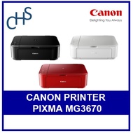 (Original) Canon Printer PIXMA MG3670 Wireless Photo All-In-One with Auto Duplex Printing | 2 years 