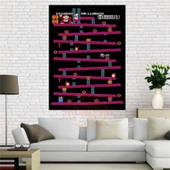 Donkey Kong Retro Nintendo Gaming Poster Classic Donkey Kong Nes)   Home Decoration Custom Canvas Po
