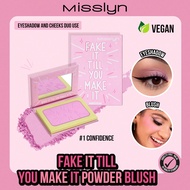 MISSLYN - FAKE IT TILL YOU MAKE IT Powder Blush, Matte Powder Blush With Mirror, High Color Payoff, 