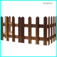 Carbonized Wood Picket Garden Fence Brown Outdoor Decorative Border zhenghong