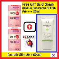 LACTOFIT Probiotics Slim 2g x 60pcs + Free Gift Dr.G Green Mild Up Sunscreen 50ml New Slim/Upgrade Slim/ Gold Core Max Slim Beauty Joy Kids Baby