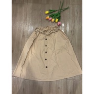 Cream Skirt Elastic Waist 24-31 Inches