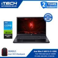 Acer Nitro V ANV15-51-53DG Gaming Laptop 15.6 FHD | i5-13420H | RTX 4050 | 8GB DDR5 | 512GB